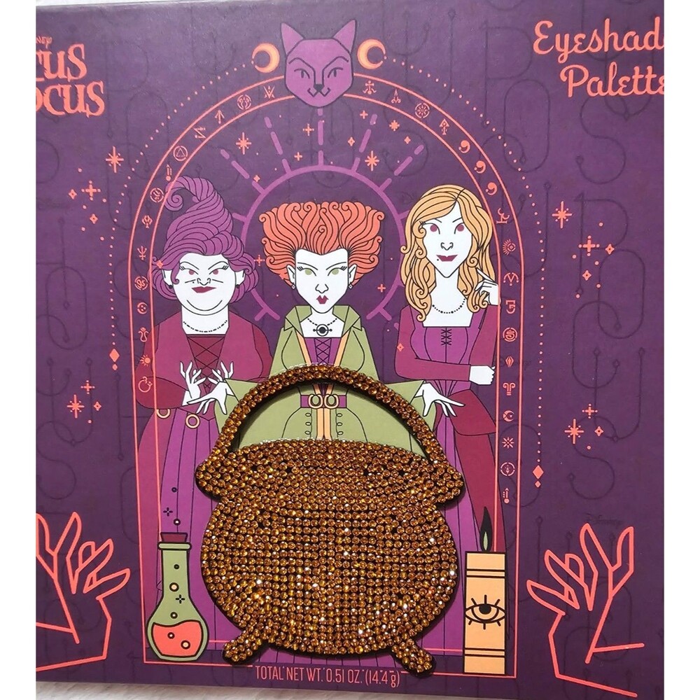 Disney Hocus Pocus Eyeshadow Palette with 12 shades in warm earthy tones ALL NEW